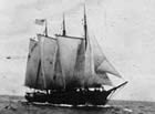 This is not a picture of the Sunshine; it's a lumber schooner of a similar type, the Wawona. The Sunshine, on her way home from her maiden voyage to San Francisco, vanished and then reappeared, upside down, 200 miles off course.