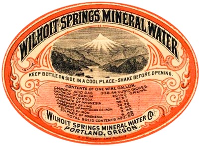 Wilhoit Springs Mineral Water label