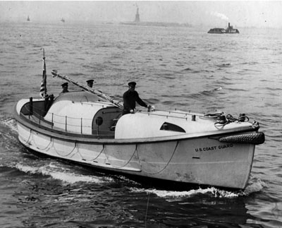 U.S. Coast Guard Motor Lifeboat, Type T, likely built around 1930.