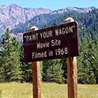 The meadow in which the town of “No Name City” was constructed for Paint Your Wagon, in the Wallowa Mountains. (Image: Roger Medlin/oregonicons.com) 

